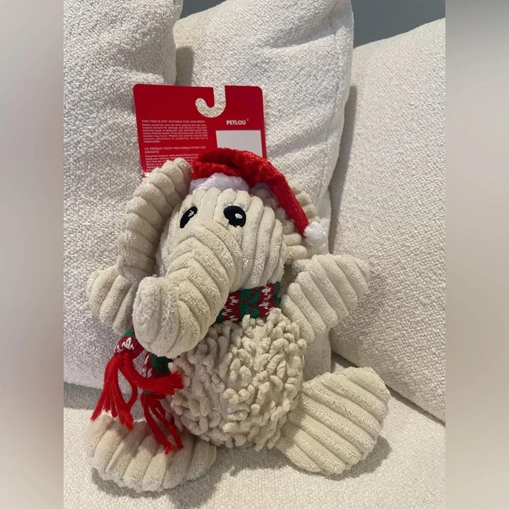 NWT holiday elephant dog toy